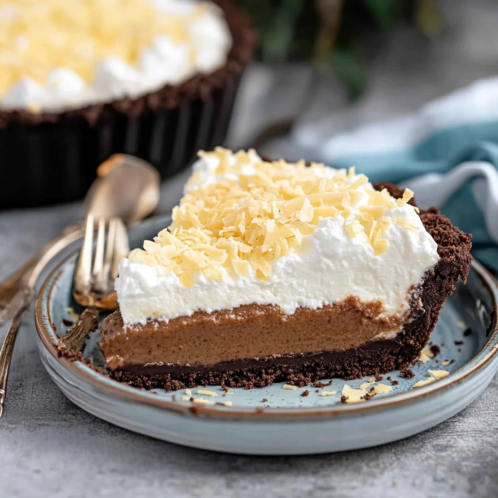 Coconut Chocolate Pudding Pie