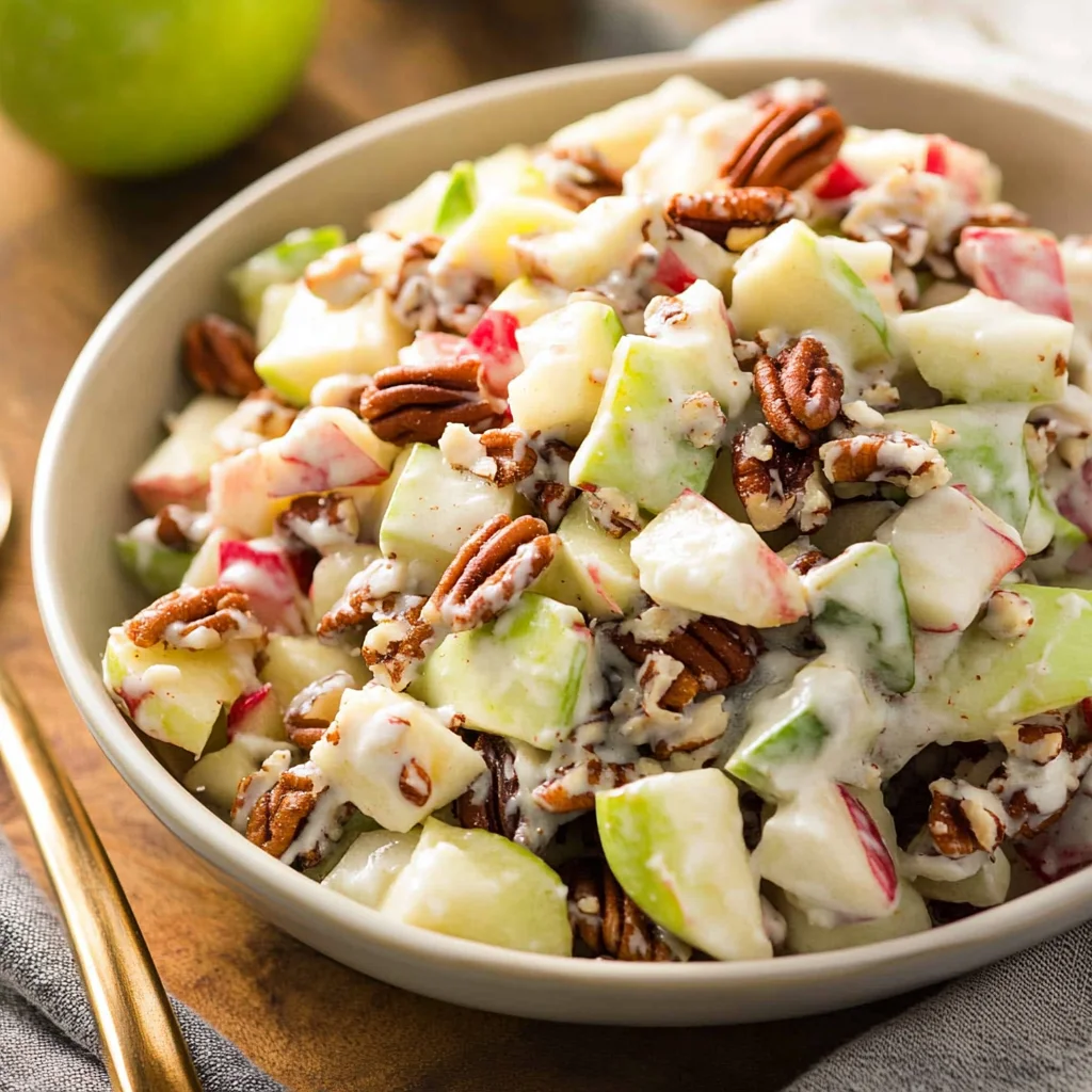 Crisp Apple Salad with Raisins and Pecans