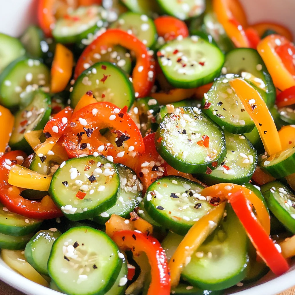 Cucumber Sweet Pepper Salad (TikTok Viral Recipe)