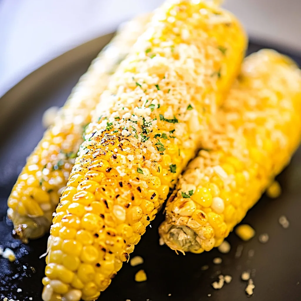 Garlic Parmesan Grilled Corn on the Cob