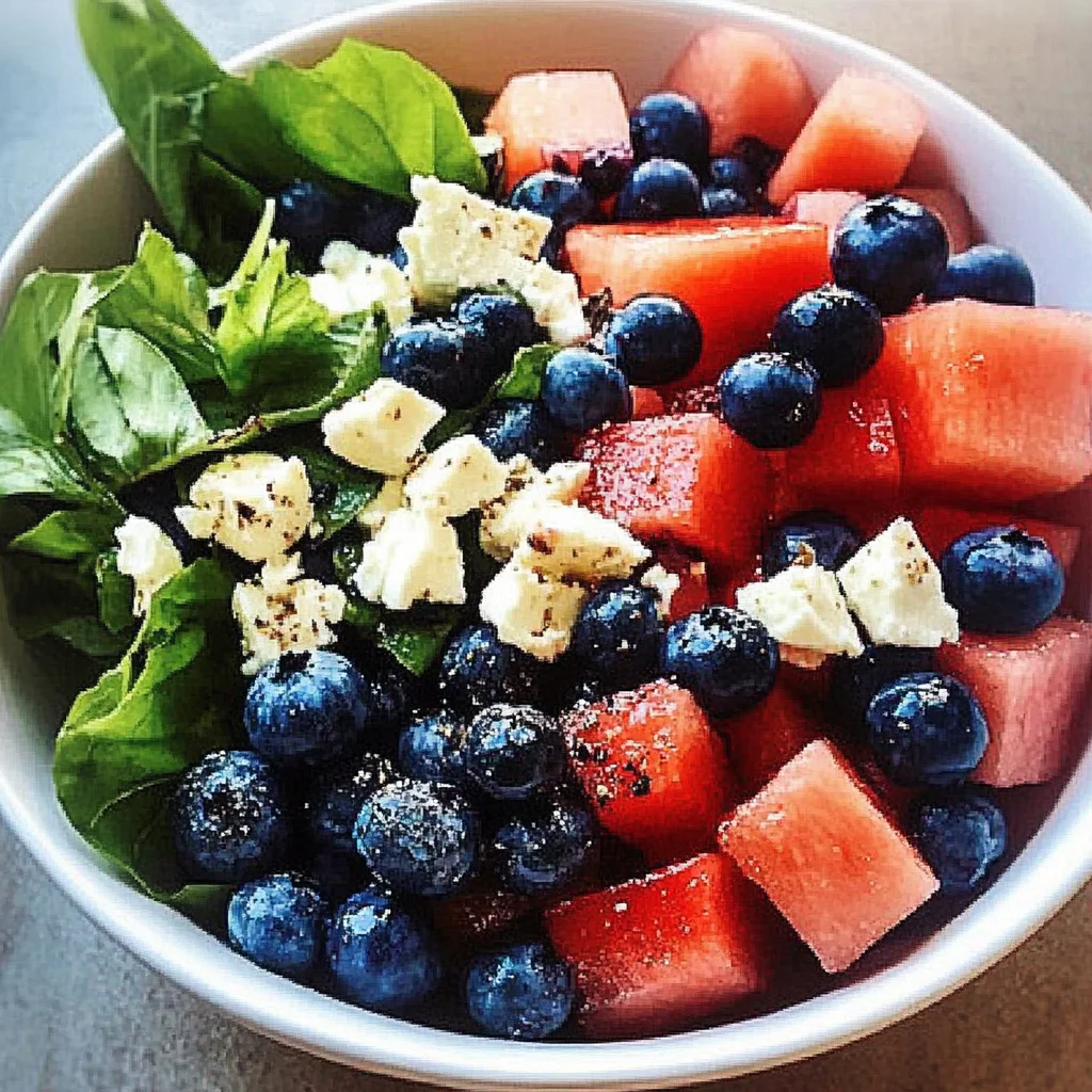 Healthy Blueberry Watermelon Feta Salad (Best Summer Salad)