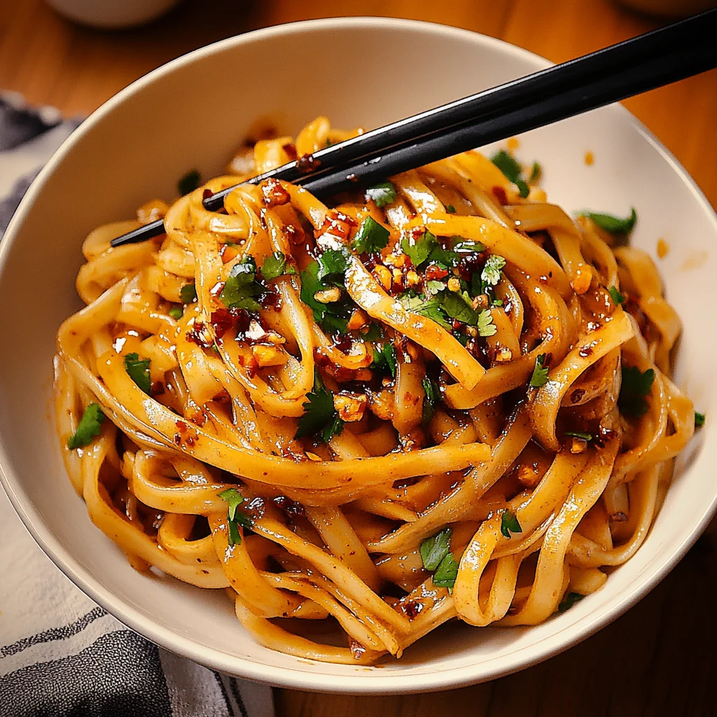 Spicy Szechuan Noodles with Garlic Chili Oil