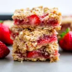Strawberry Oatmeal Crumble Bars