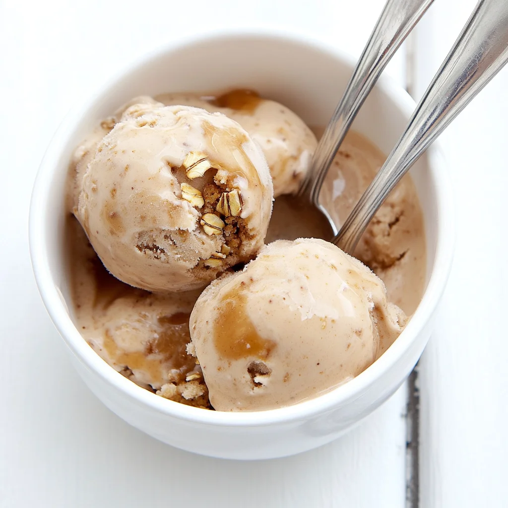 Apple Butter Oatmeal Crisp Ice Cream