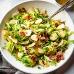 Brussels Sprouts Salad with Turkey Bacon and Apple Vinaigrette
