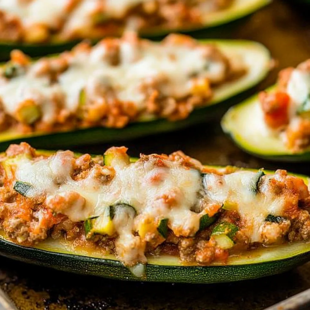 Italian Stuffed Zucchini Boats