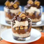Mini Reese's Chocolate Peanut Butter Cheesecake Trifles