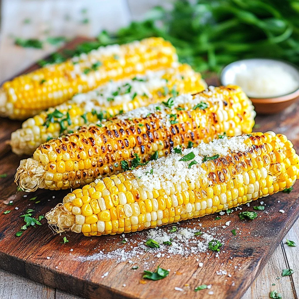 Parmesan Garlic Grilled Corn