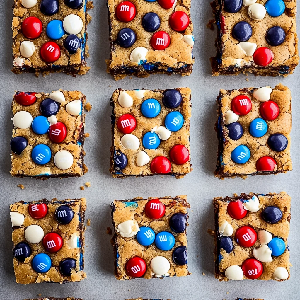 Red, White & Blue M&M'S Cookie Bars