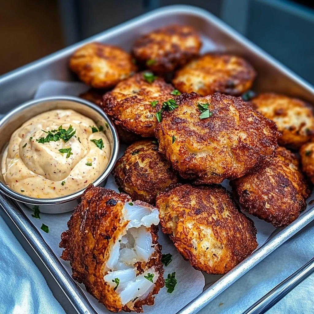 Salt Cod Fritters with Lemon Garlic Aioli