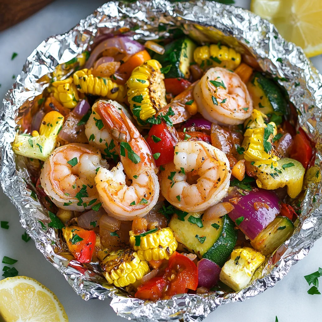 Shrimp and Summer Veggie Foil Packs