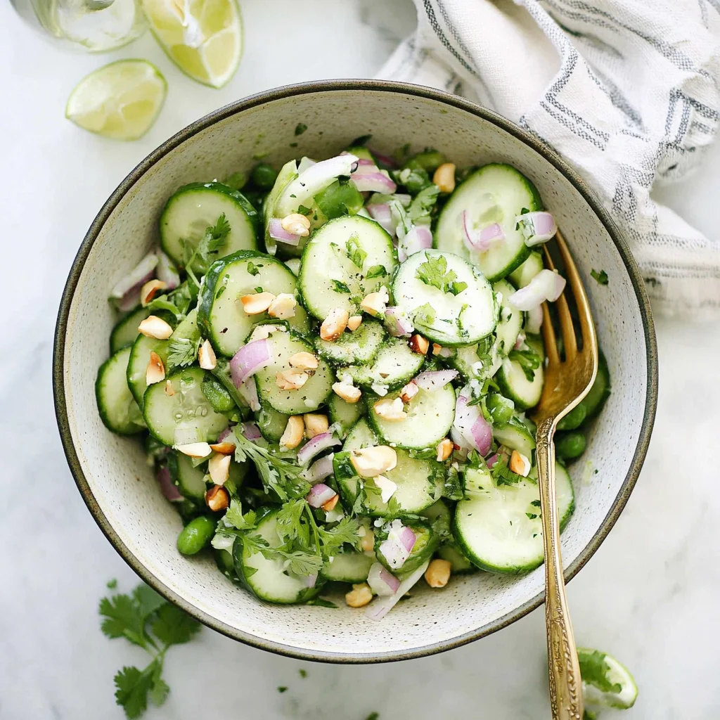 Simple Cucumber Salad with Lime Vinaigrette