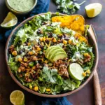 Spicy Turkey Taco Salad with Baja Lime Dressing