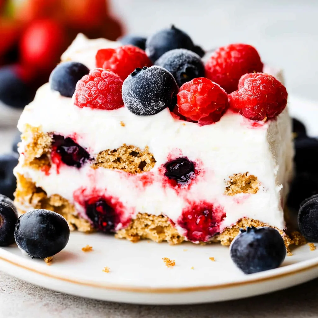 Triple Berry Icebox Cake