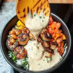 Tropical Shrimp Rice Bowl with Coconut Lime Sauce