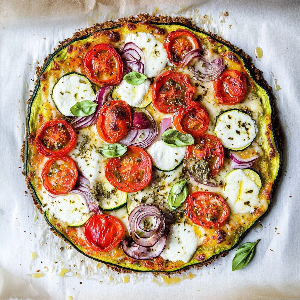 Zucchini Crust Pizza Margherita