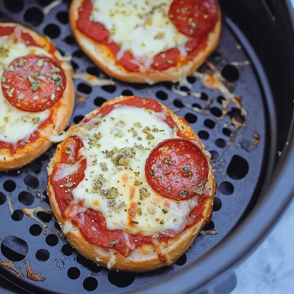 Air Fryer Bagel Pizzas