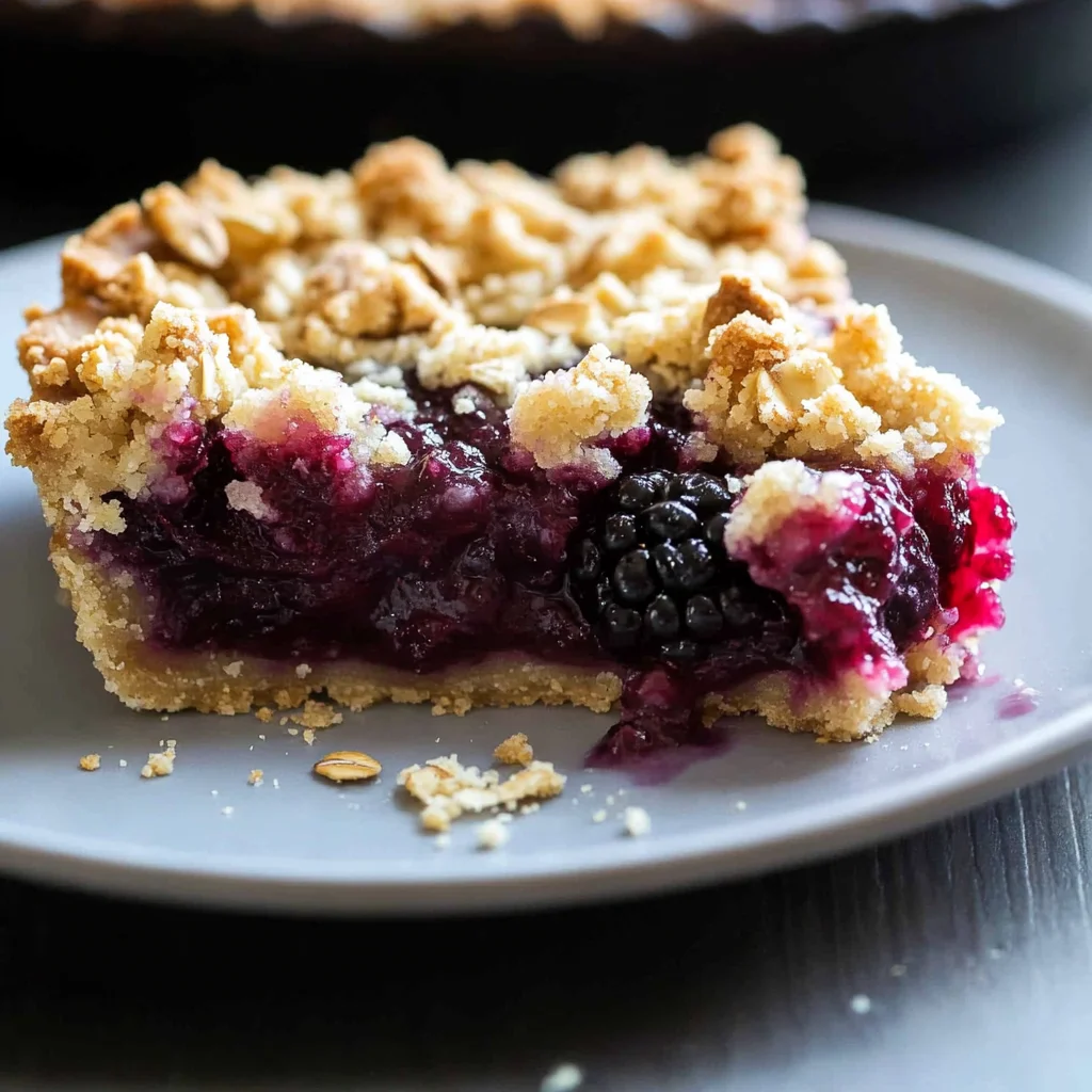 Almond Oat Crumble Blackberry Pie