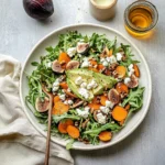 Carrot Arugula Salad with Fig, Goat Cheese & Avocado