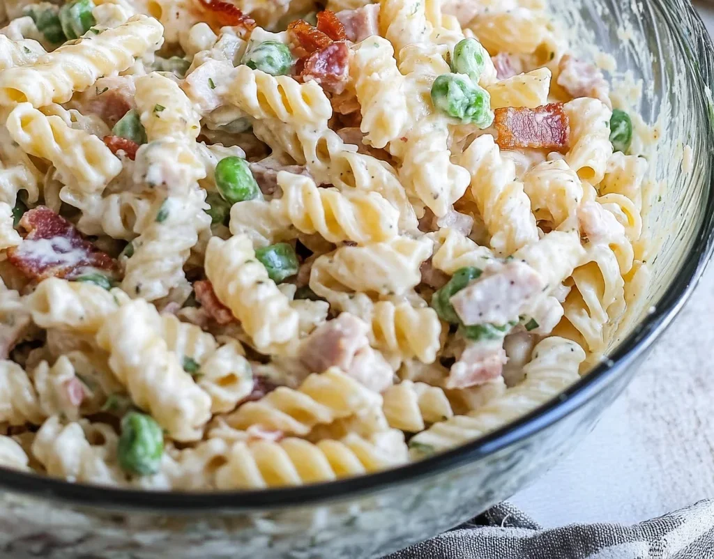 Cheddar Turkey Bacon Ranch Pasta Salad