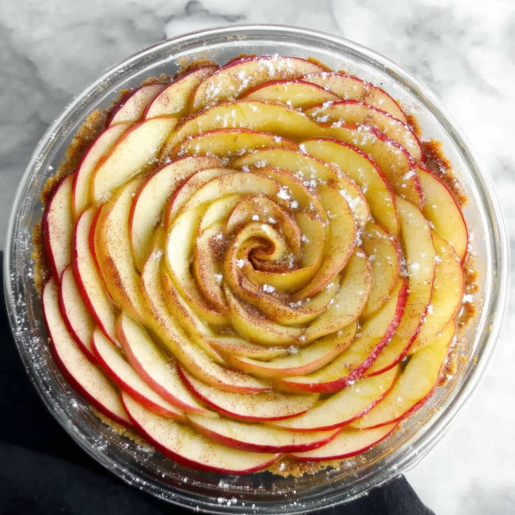 Cinnamon Roll Apple Rose Tart