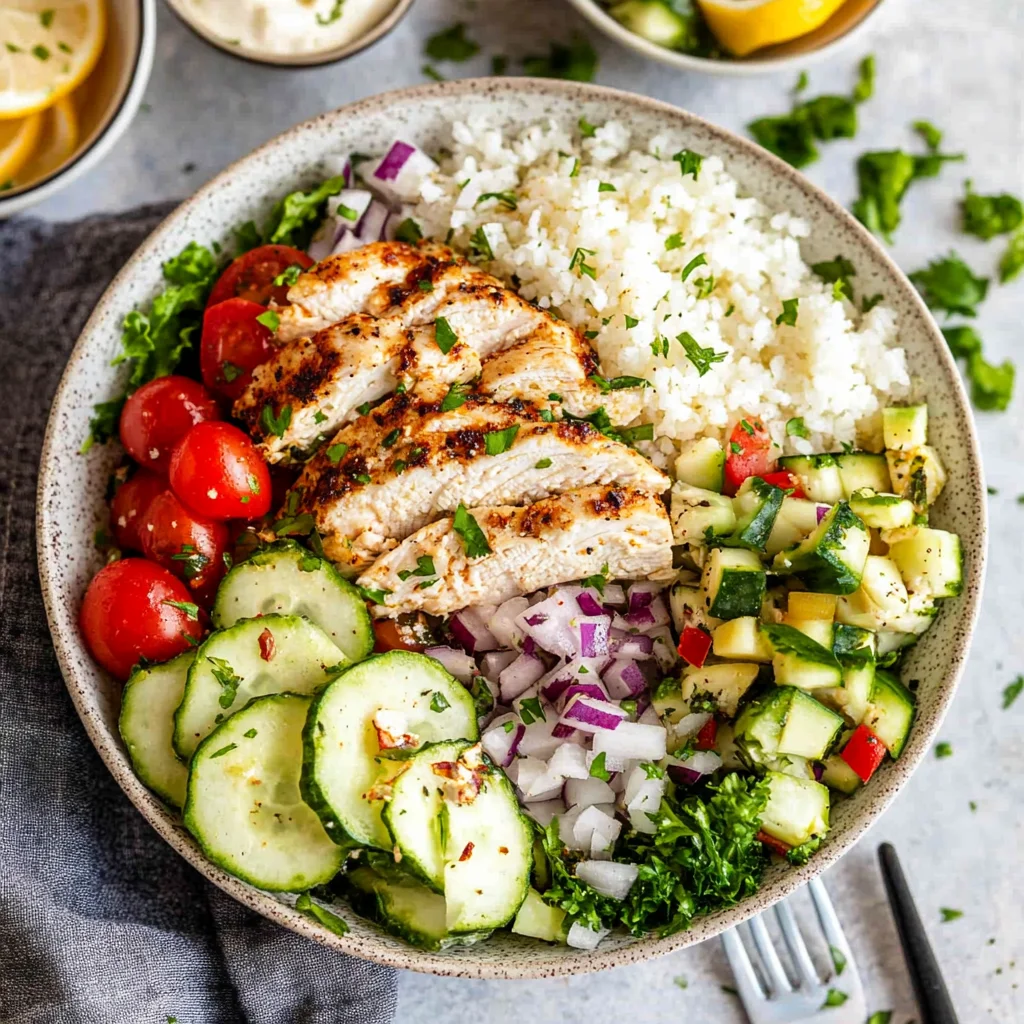 Greek Chicken Bowls