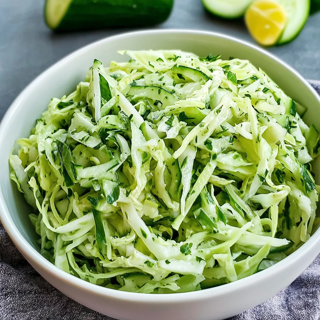 Green Cabbage Cucumber Salad