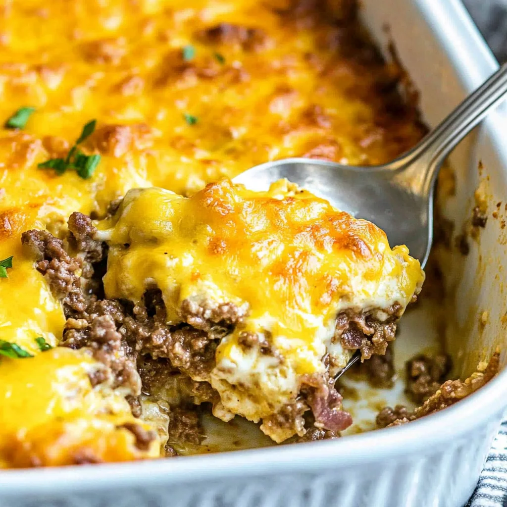 Keto Cheeseburger Casserole Recipe