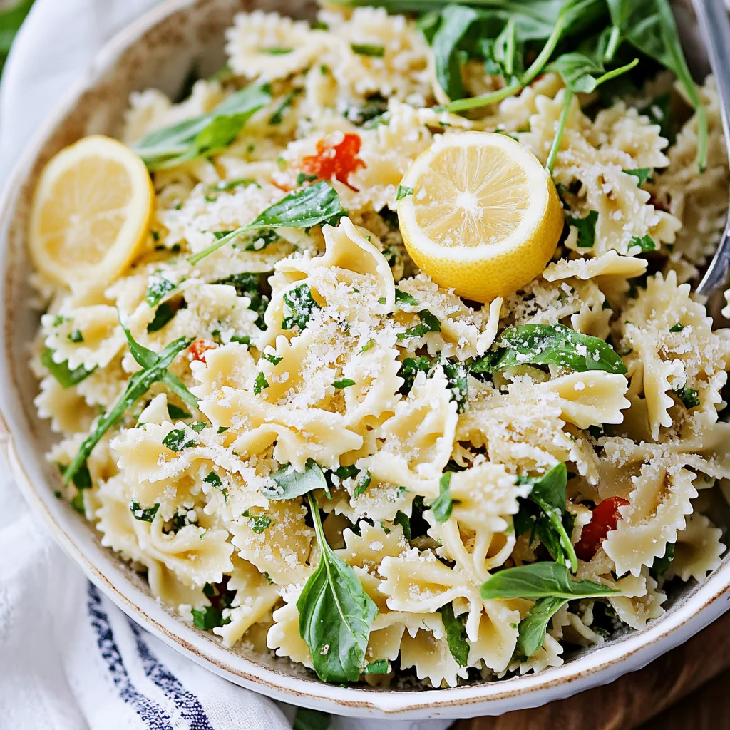 Lemon Basil Parmesan Pasta Salad