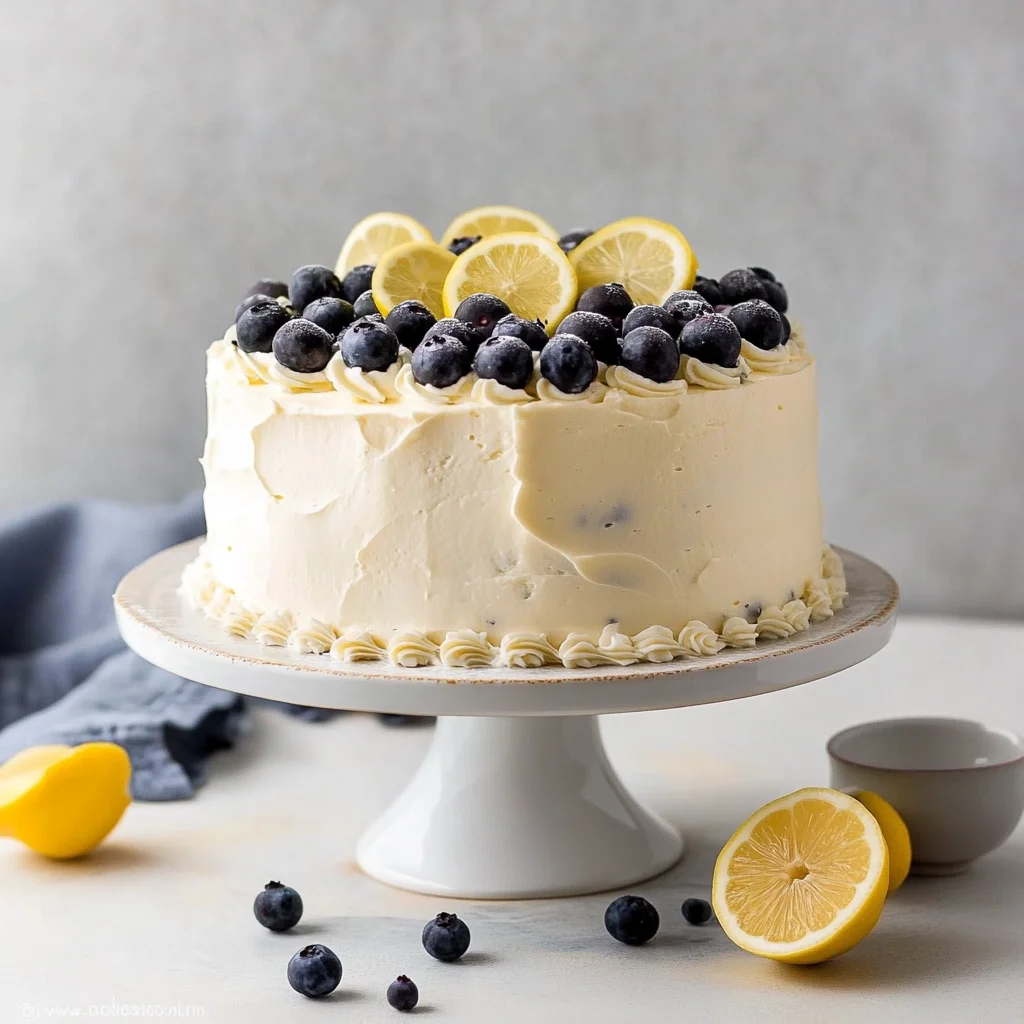 Lemon Blueberry Layer Cake