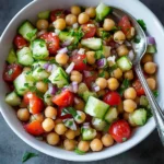 Marinated Chickpeas with Tomatoes and Cucumber