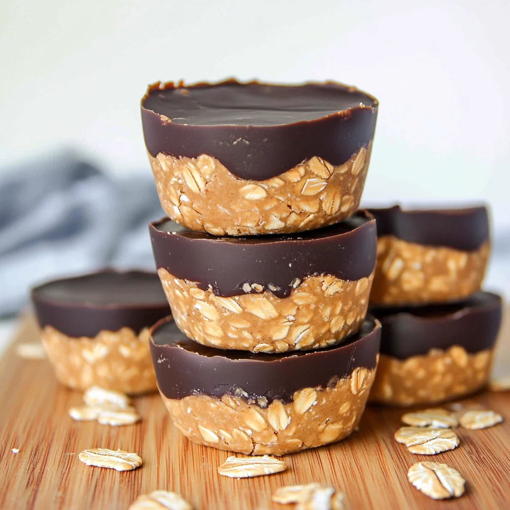 No Bake Peanut Butter Oat Cups