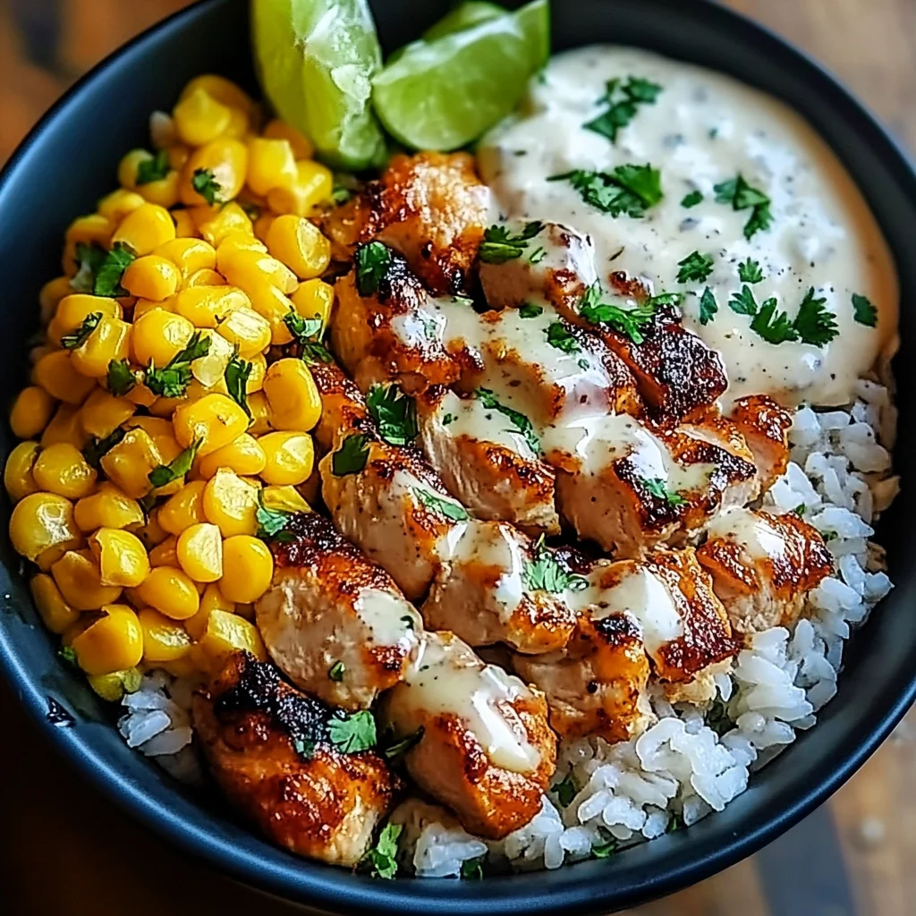 Street Corn Chicken Rice Bowl