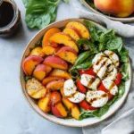 Summer Peach Balsamic Caprese Salad