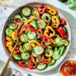 Viral TikTok Cucumber & Bell Pepper Salad