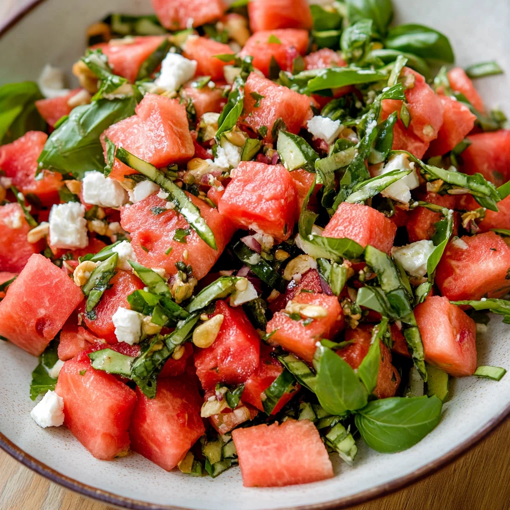 Watermelon Basil Salad