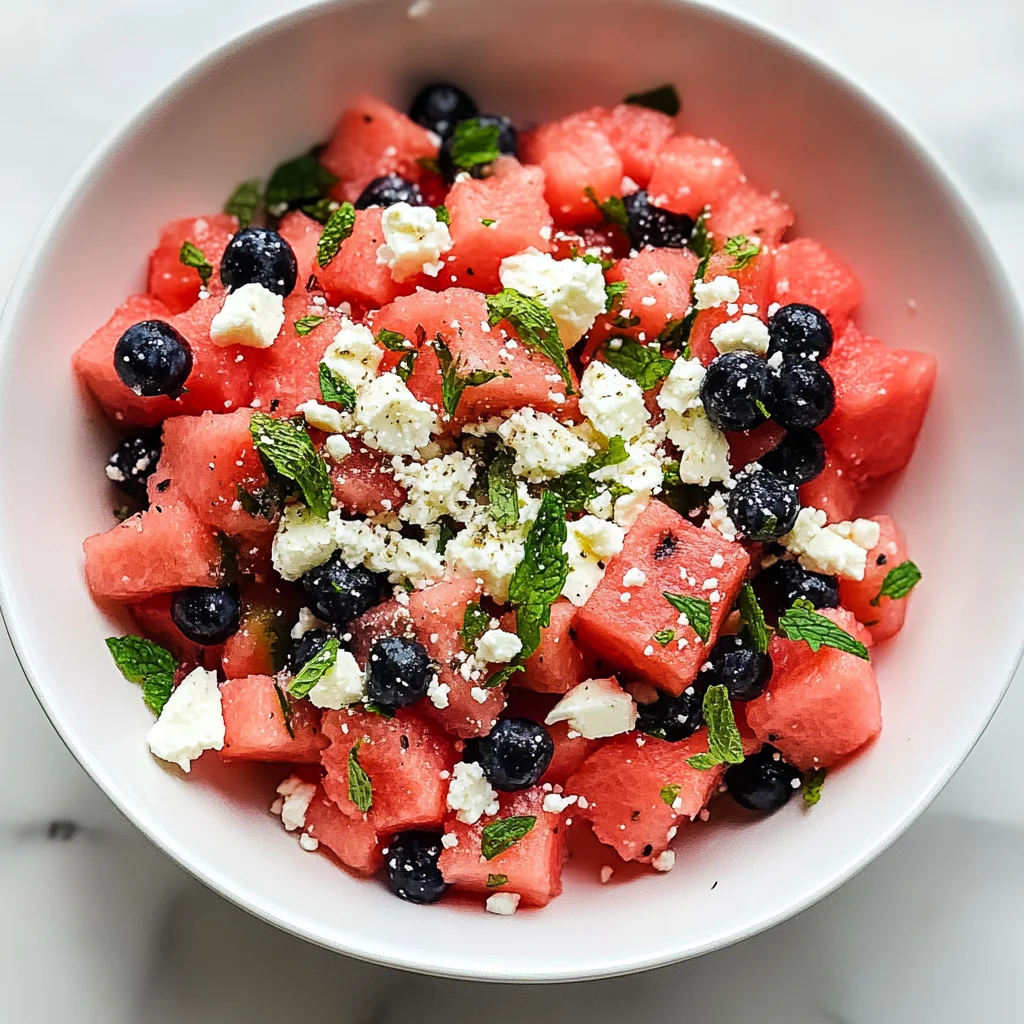 Watermelon Feta Mint Salad