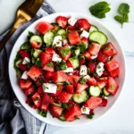 Watermelon Strawberry Cucumber Salad