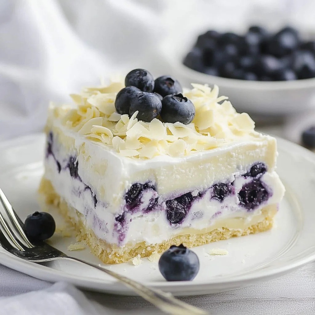 White Chocolate Blueberry Lasagna