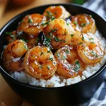 20 Minute Honey Garlic Shrimp & Rice Bowl
