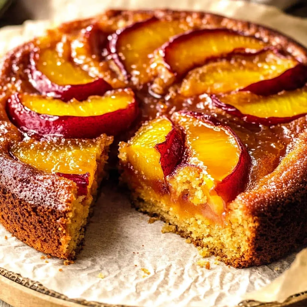 Bourbon Peach Upside-Down Cake