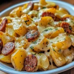 Cheesy Ranch Potatoes and Smoked Sausage