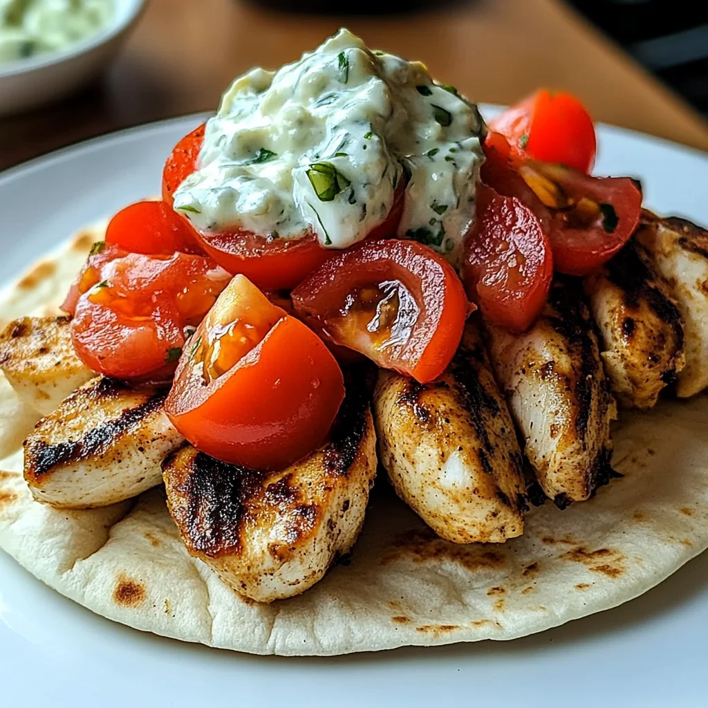 Chicken Pita Gyros with Tzatziki