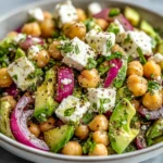 Chickpea Feta Avocado Salad