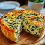 Cottage Cheese and Spinach Crustless Quiche