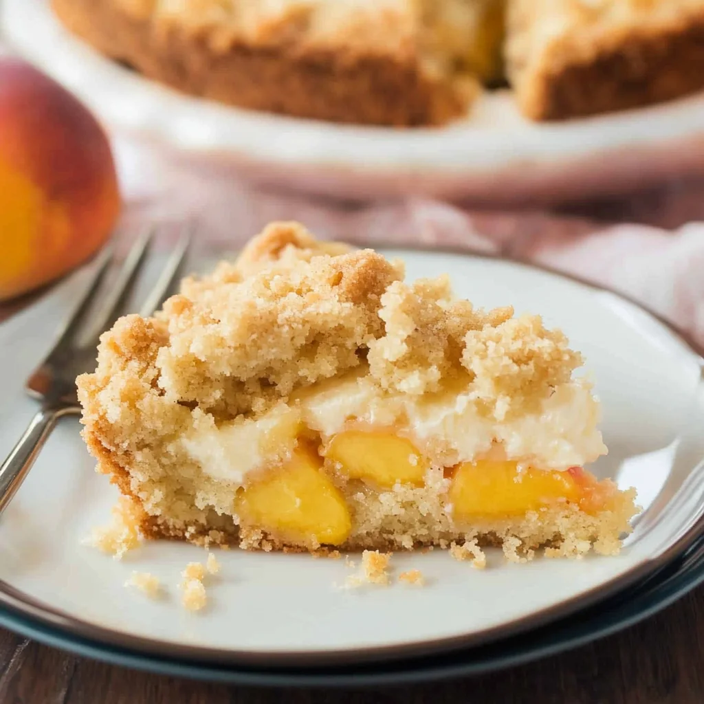 Easy Italian Peach Crumb Cake