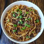 Easy Mongolian Ground Beef Noodles