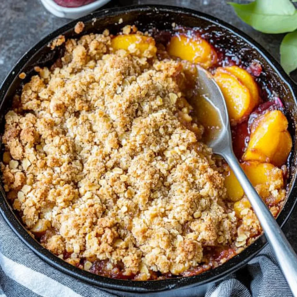 Easy Peach Crisp Recipe (Crispy & Juicy)