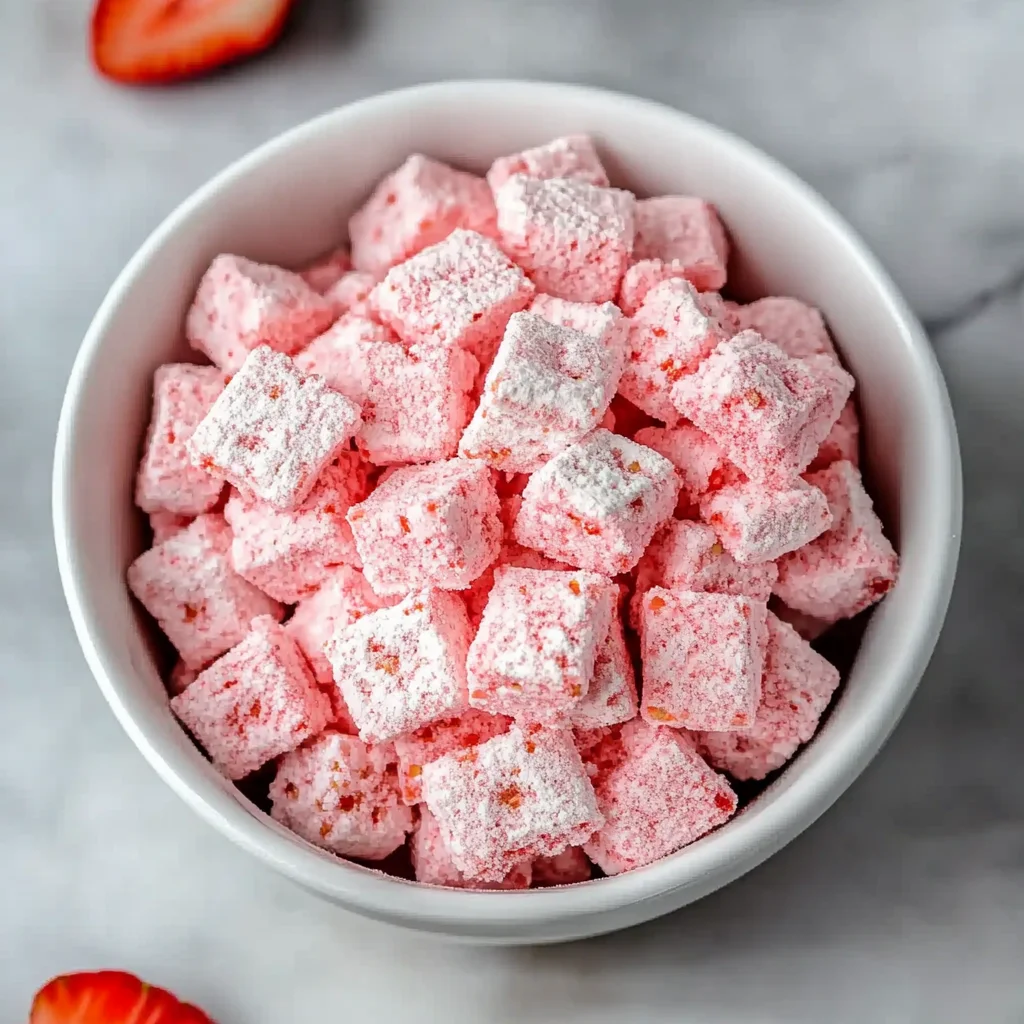 Easy Strawberry Shortcake Puppy Chow