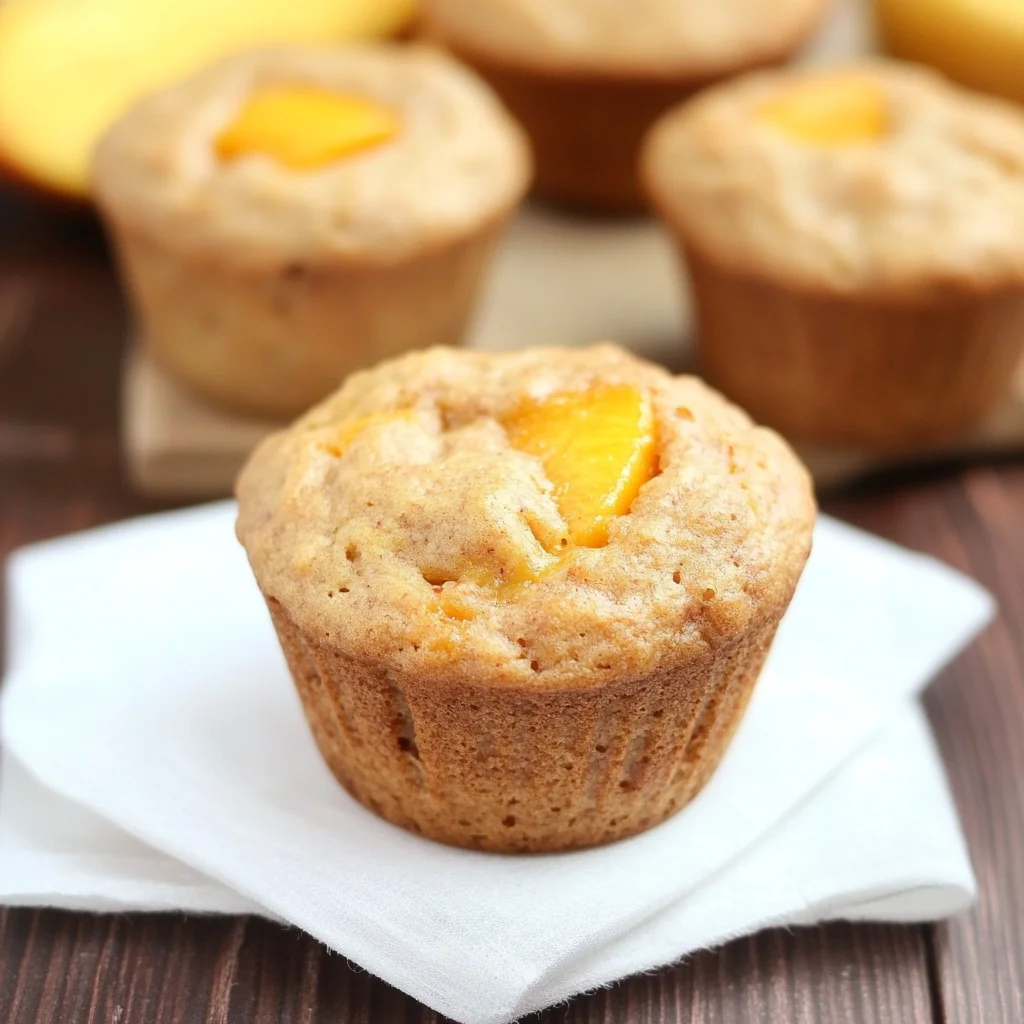 Healthy Honey Peach Muffins